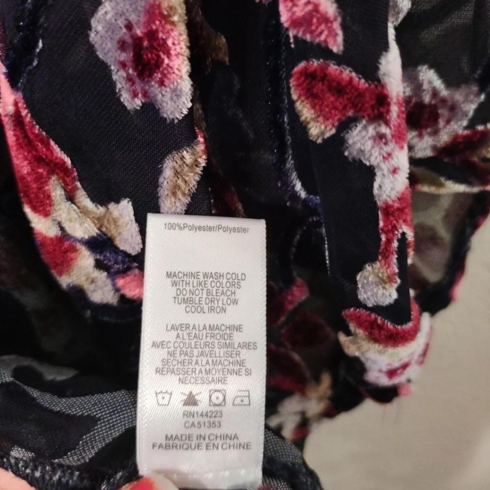 Bishop + Young Navy Blue Floral Cardigan M